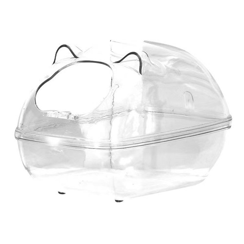 Hamster golden bear bathroom pet transparent chinchilla cat head bathroom bath sand anti-splash bath bathroom pet supplies