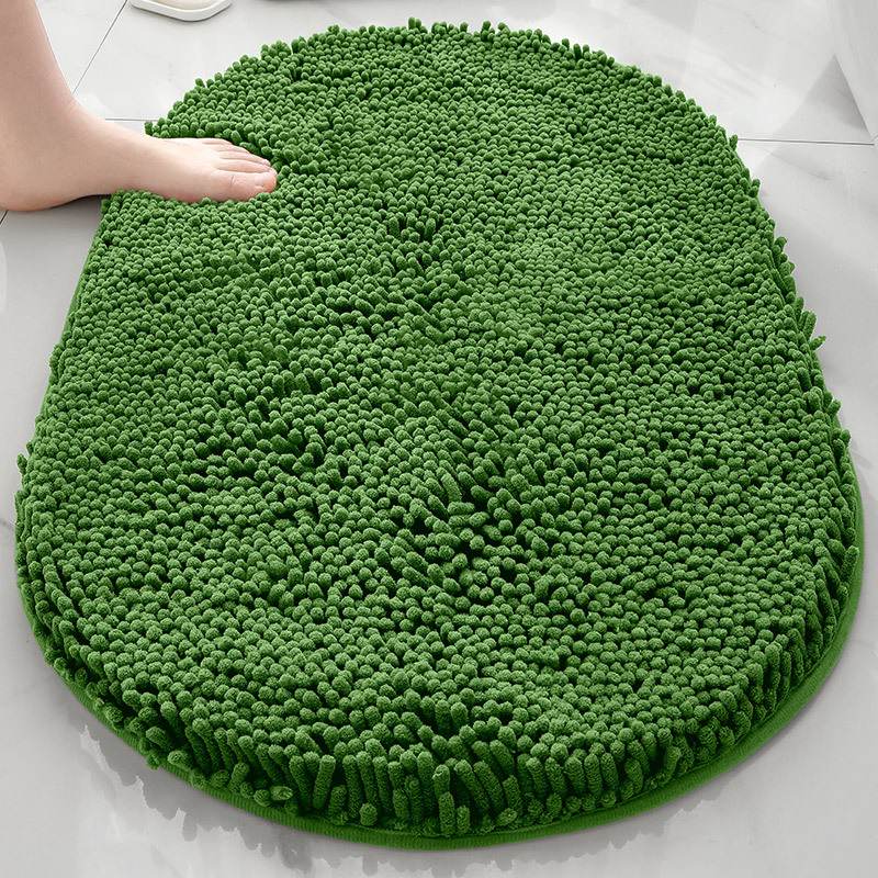 TEMU venta caliente esterillas de piso de cheneil de espesamiento alfombra de absorción de agua fuerte alfombra de puerta antideslizante inodoro alfombra de cama cama image 29