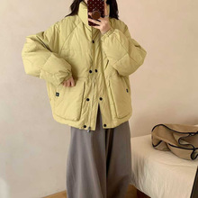 琪镌绘制独特超好看羽绒服女款冬季新款立领面包服羽绒外套85635