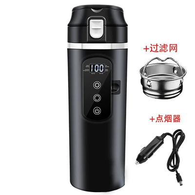 Water Kettle 12V24V Universal Electric: Digər kiçik elektrik cihazlar - english-version-6100a-with-tea-drain-500ml-12v24v-russian-manual
