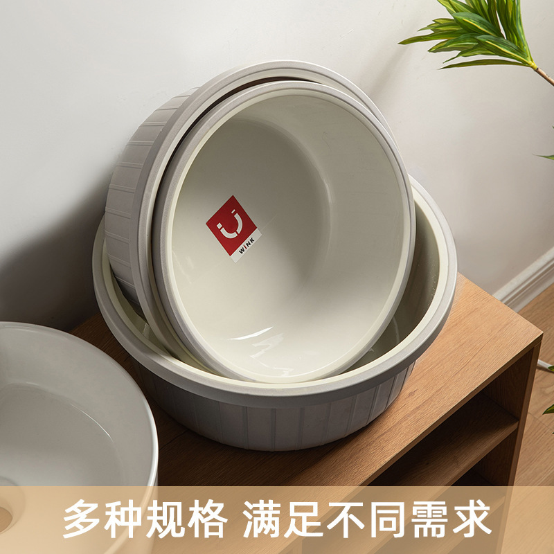 Shiyue 家庭用大型厚みのある 2 色のプラスチック製洗濯洗面器洗面器学生寮小型洗面器メーカー|undefined