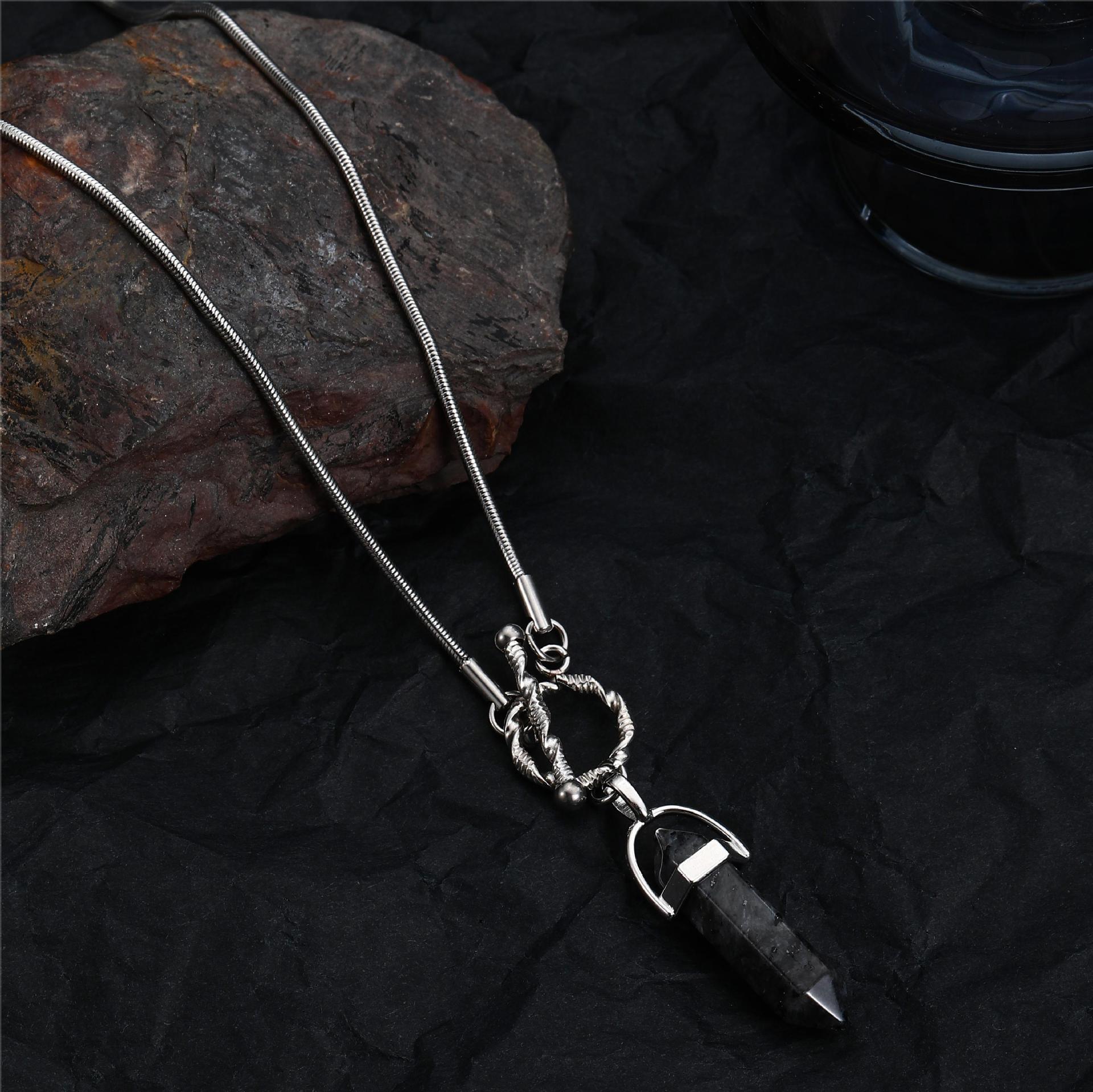1 Piece Quantity Street Occasion Hip-Hop Solid Color Titanium Steel Polishing Chain Men's Pendant Necklace