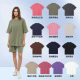 Cotton Heavy-weight Partially-distressed Short-sleeved T-shirt Washed Cotton Dazzling Dye Shirt Cross-border Summer Loose Casual for Men and Women