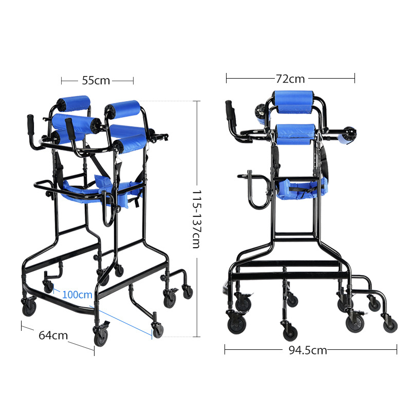 Walking Wheel para adultos Hemiplegia anciano asistente de caminar Equipo de entrenamiento de rehabilitación para caminar andador postoperatorio