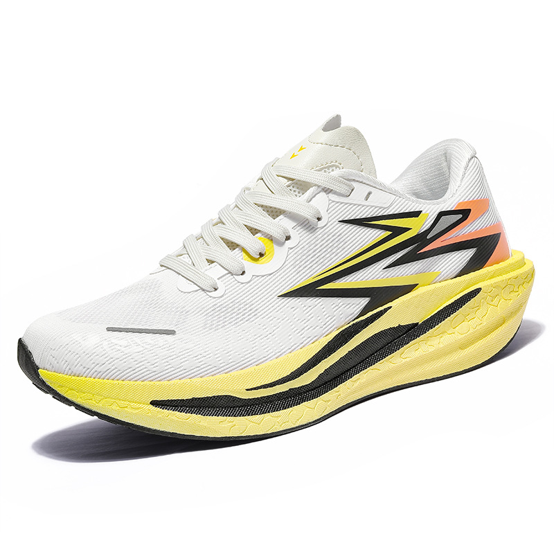 Feiran 4 Chaussures de sport légères et décontractées, style Popcorn + Plaque en carbone, absorption des chocs, pour la course à pied, hommes et femmes, étudiants_voghion.com