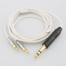 8芯纯银耳机线适用于森海HD700升级线双2.5mm插针6.5/3.5立体声线