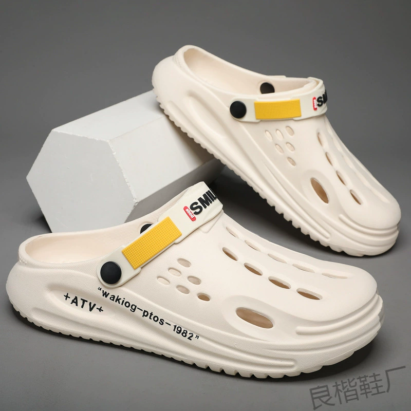 Мужские домашние тапочки Jinjiang Dachang Cave Shoes, наружные и внутренние, 2025 год, Интернет-знаменитость, EVA, шагать по грязи и двойная носка на пляже и песке