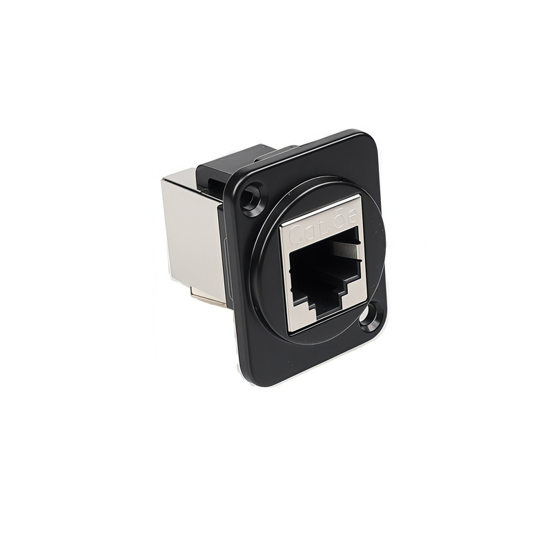 Cat.5e network pass-through module 8P8C super five network cable extension connector panel type RJ45 mesh port connector
