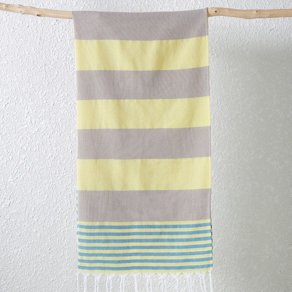 Toalla turca de algodón teñido en hilo, manta de playa de secado rápido con rayas
