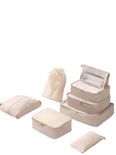 Travel Storage Bag Set 8 Pieces 7 Pieces Toothbrush & Makeup Storage Bag Clothes & Shoes Dustproof Travel Bag