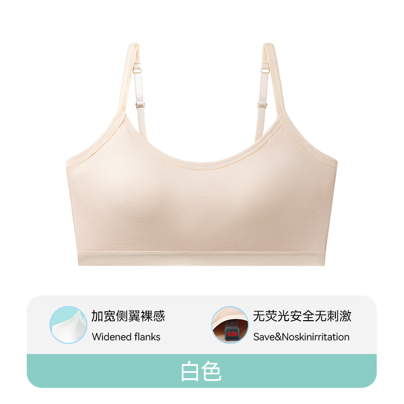 Bra de niñas, niñas adolescentes, camiseta de segundo movimiento, chaleco pequeño, período de desarrollo sin anillo de acero, ropa interior anti-bumps