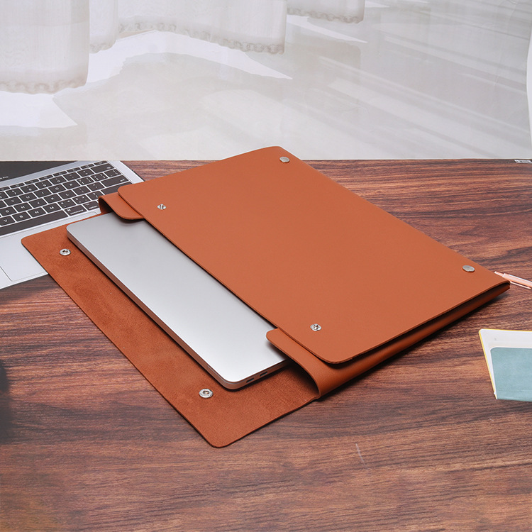 定制13 14寸皮革电脑收纳包便携多用途平板macbook包一体式桌垫