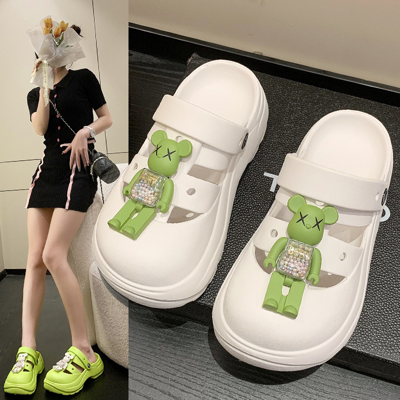 Cartoon cute ultra-soft mule platform