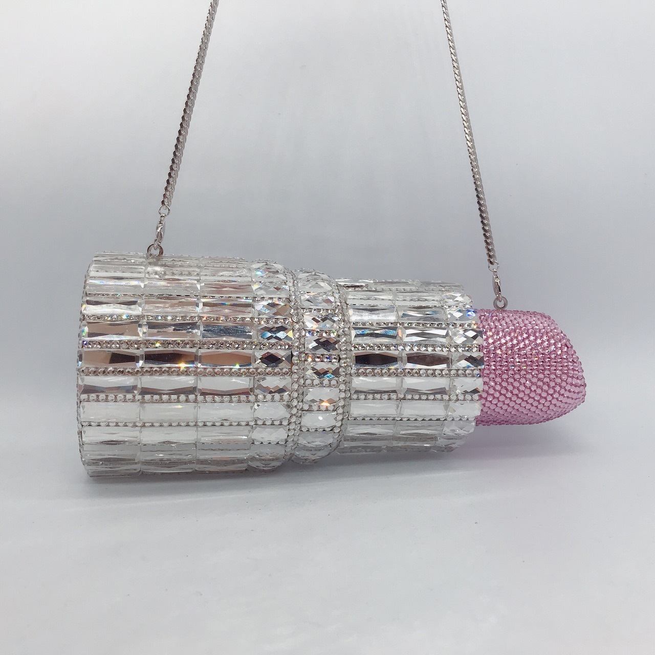* Bag transfronterizo nuevo lápiz labial bolso de diamante banquete con diamantes bolso de mano embrague de lápiz labial bolso de mujer