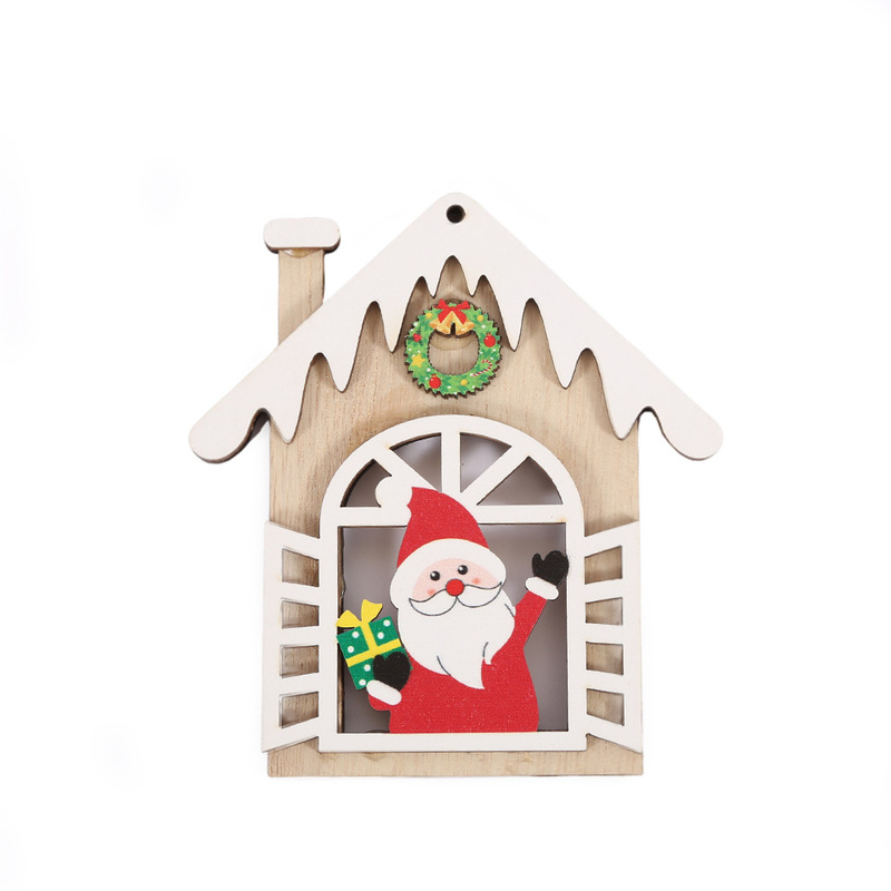 新しいクリスマスのヘラジカの木の小屋の置物のテーブルの装飾のサンタクロースの置物の祝日のパーティーの装飾の道具|undefined