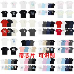 韓国新作MLBバックロゴ大プリントNY半袖Tシャツ男女兼用刺繍カジュアル半袖
