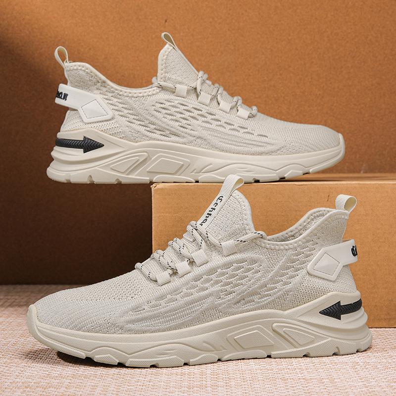 2025 New Summer Breathable Fly-Knit Mesh Shoes for Men, Running Sneakers, Work Casual Driving Shoes for Men, Dropshipping