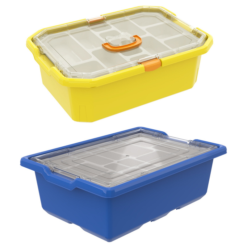 Storage box compatible with Lego teaching aids large, medium and small storage bucket building block particle parts color classification tray sorting box Storage box compatible with Lego teaching aids large, medium and small storage bucket building block particle parts color classification tray sorting box