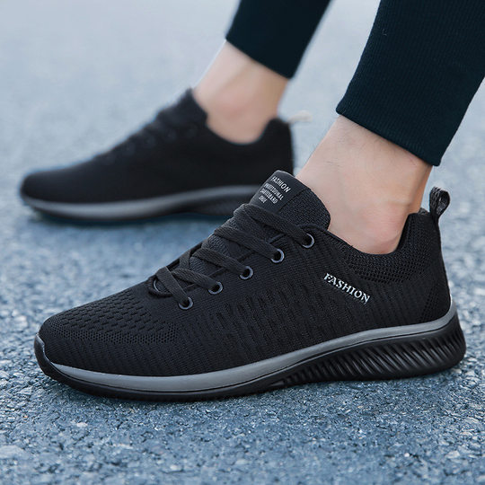Special offer cross-border men's shoes extra large size 45-48 size sports shoes mesh fly woven casual lovers shoes outdoor running shoes