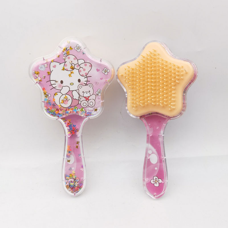 KT gato rocker pein cuadrado pein de pelo rizado caricatura encantador corazón de una niña Sanrio Kitty Gato masaje de aire acústico