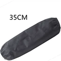 35cm long, all black no pattern, one piece