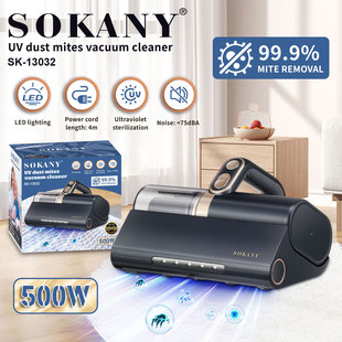 Export Sokany13032 Household Ultrasonic Mite Remover Uv Sterilization and Disinfection Mite Remover with Led Light