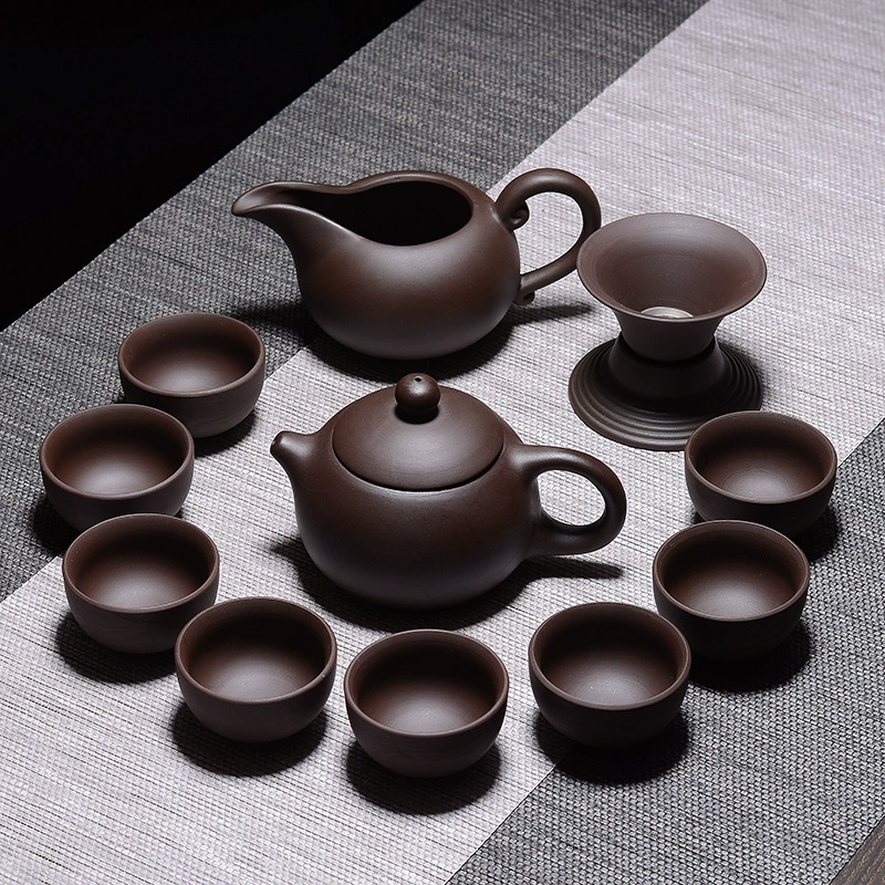 Чайный набор из фиолетовой глины (Yixing), натуральная руда, чайник и чашки, разные размеры и подарочные варианты