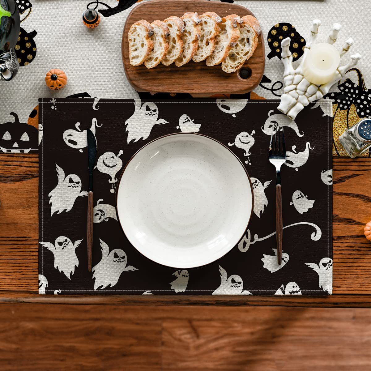 110g Weight Tablecloths Home Textiles & Decor Type tablecloth Event & Party Supplies 1 Piece, 1 Set Quantity Casual, Party Occasion Linen Material Halloween, Day of the Dead Festival Skull Pattern Funny Style Halloween Day Of The Dead Funny Skull Linen Casual Party Tablecloth Party Supplies Tableware 1 Piece 1 Set 11