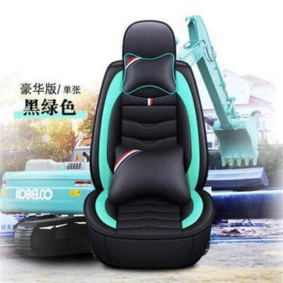 Universal seat cover: Hitachi, Sumitomo, Sany, Doosan - green-deluxe-edition-single-seat