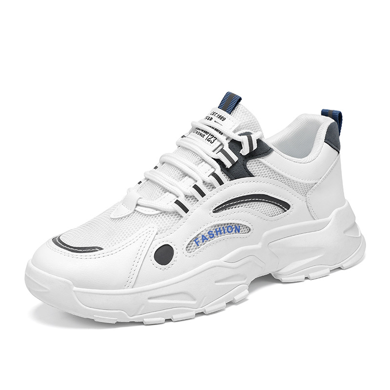 Zapatos de primavera para hombres 2024 Nuevos zapatos de malla transpirable de moda para hombres con plataforma deportiva casual zapatos de moda para papá
