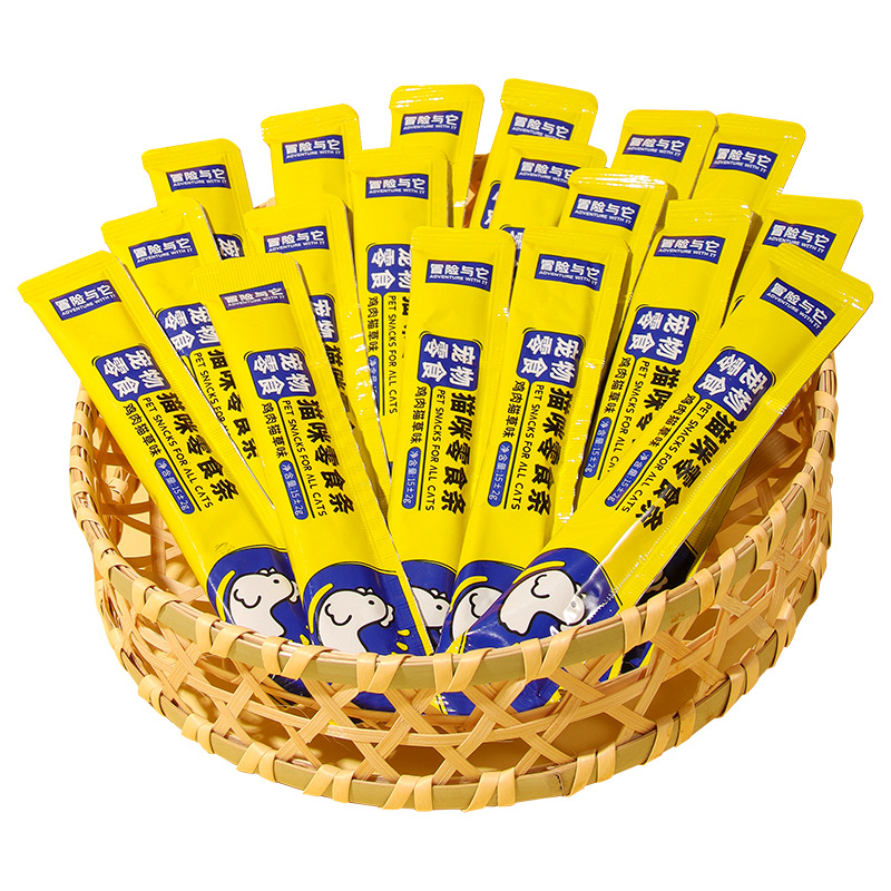 Aventura con él grano para gatos 15g sabor a pollo para gatos aperitivos para gatos adultos para gatos pequeños para gatos generales para gatos alimentos húmedos al por mayor