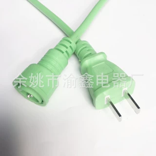 2芯国标插头延长线2插防水庭院灯串连接器电源线