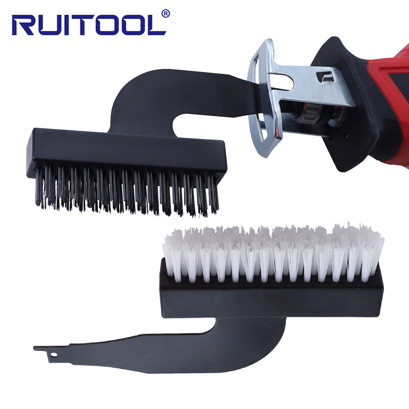 Electric steel wire nylon brush cleaning set saber saw reciprocating saw universal brush head blade derusting and polishing tool Electric steel wire nylon brush cleaning set saber saw reciprocating saw universal brush head blade derusting and polishing tool