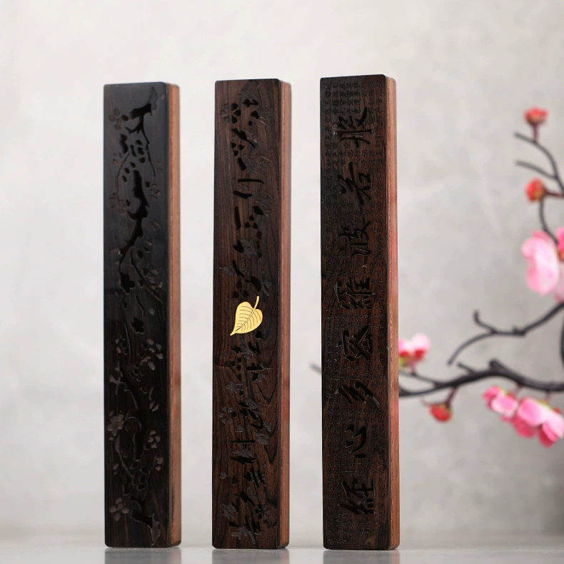 Двухцветная парфюмерная трубка из массива дерева Hule ручной работы в китайском стиле из черного дерева, сшитая двухцветная ретро-простая ароматическая трубка, ароматическая трубка, деревянная бочка