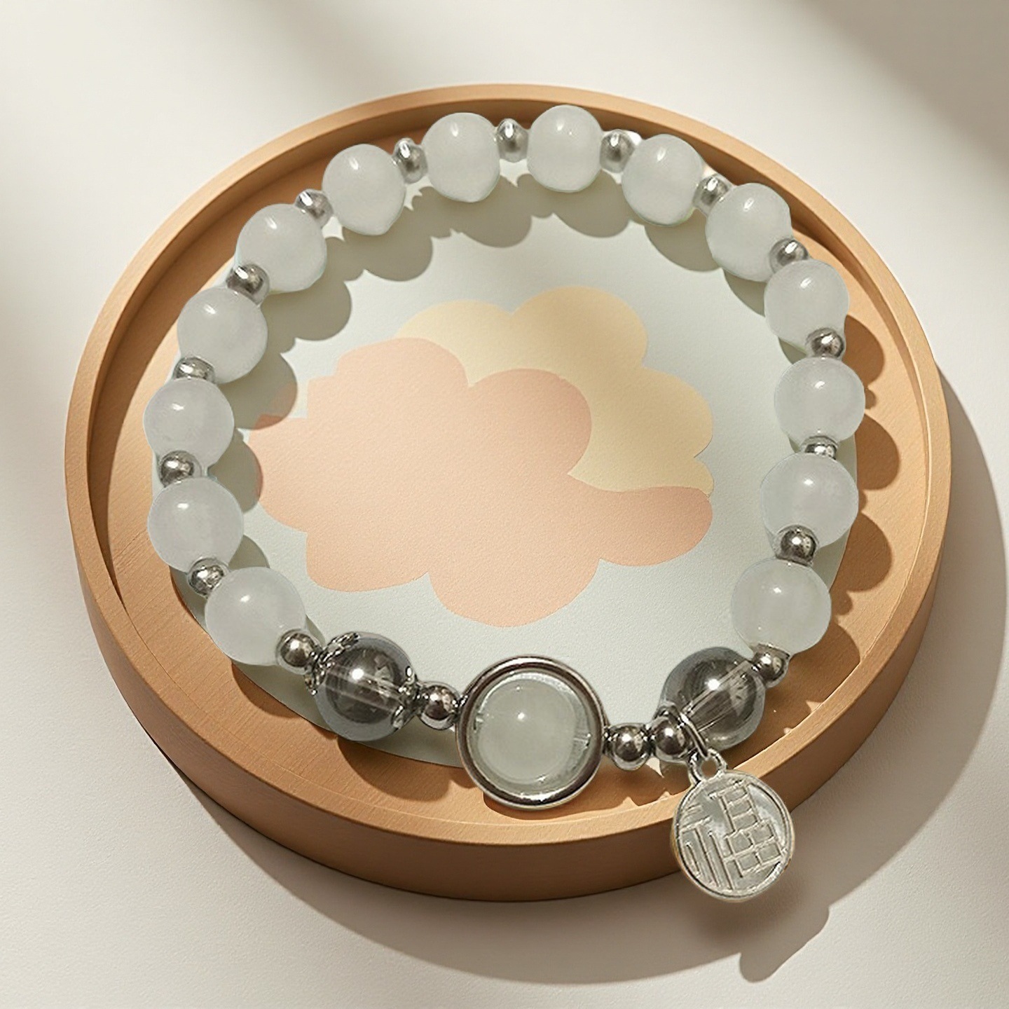 G02 Fu 브랜드 그레이 비즈 팔찌