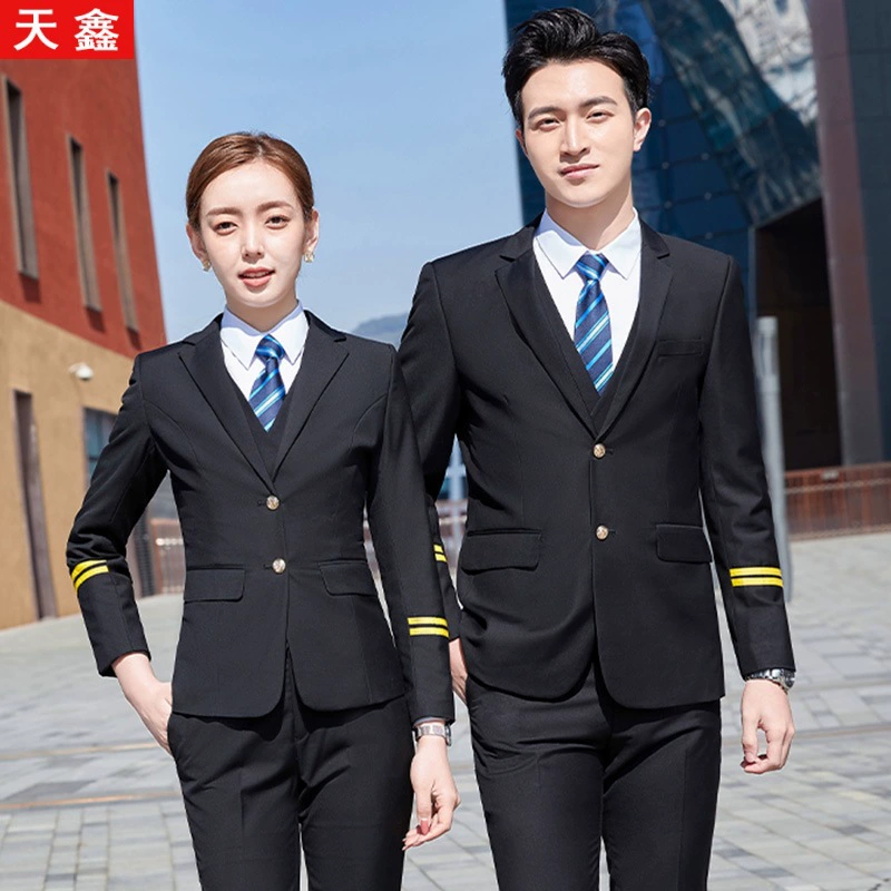 Высокоскоростная железнодорожная стюардесса Рабочая одежда Профессиональный костюм женские стюардессы одежда для интервью железнодорожная стюардесса униформа гостиничная Рабочая одежда