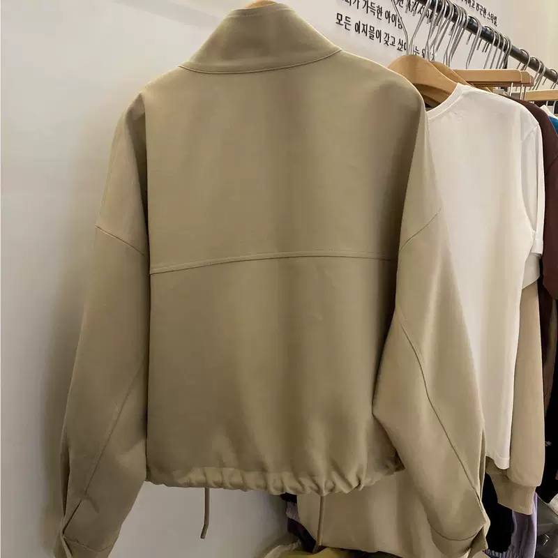 Осенний дизайн школьной формы для отдыха, черный trench coat, корейский стиль, шнурок, оверсайз