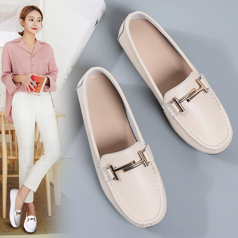 Новые женские туфли из натуральной кожи весна 2024: лоферы, балетки, повседневная универсальная обувь, туфли на мягкой подошве для беременных и мам.