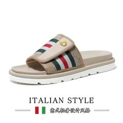 男性用サマースリッパ、カジュアル、多用途、ファッショナブル、滑り止め、ビーチ、メンズ、トレンディ、軽量、高級、滑り止め、耐摩耗性