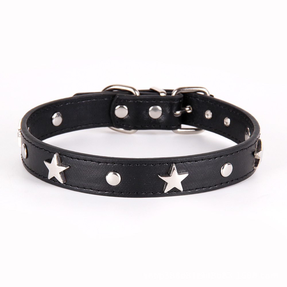 Simple Style Pu Leather Solid Color Pet Collar display picture 3