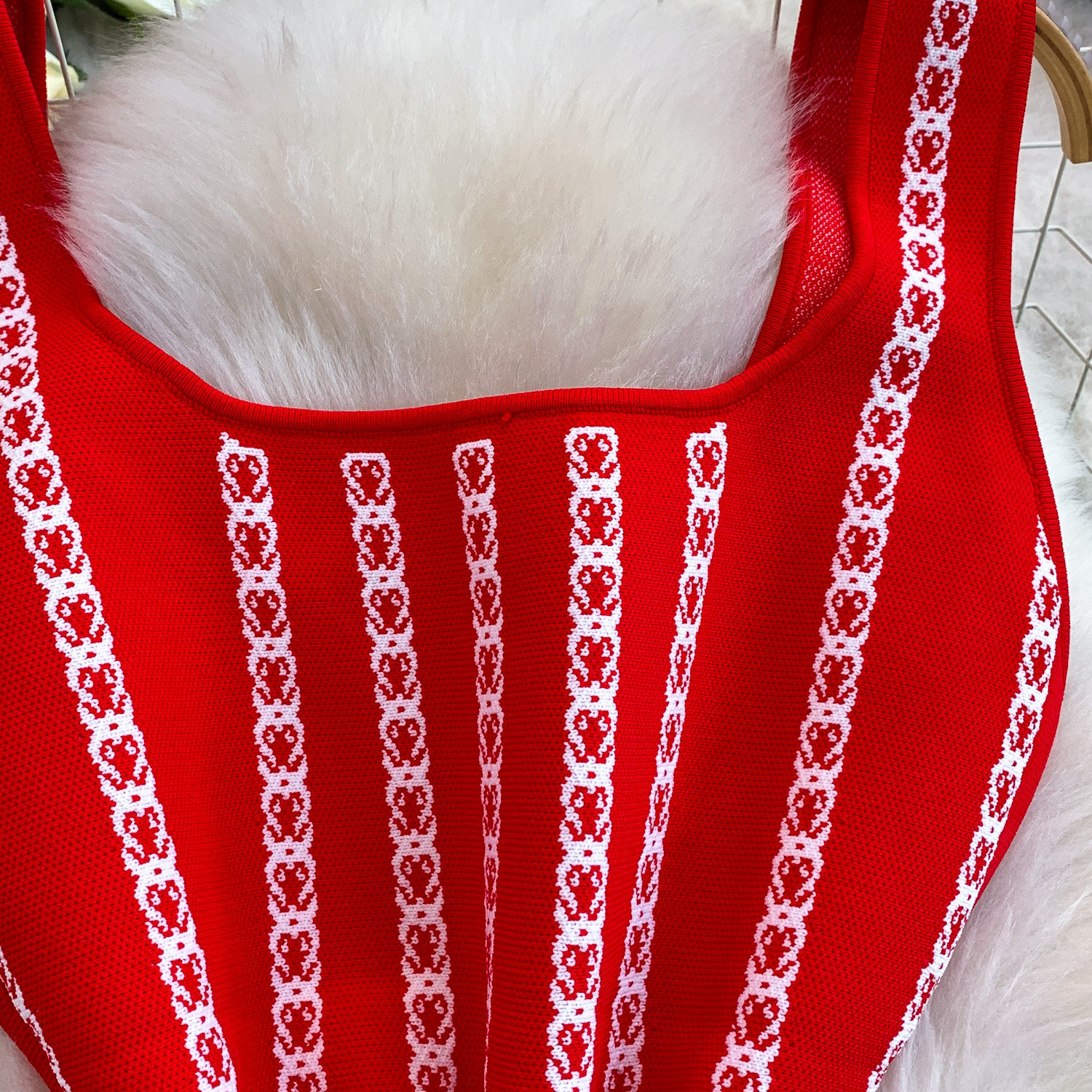 Luxury Petite Embroidered Knit Dress for Women Elegant Slimming A-Line Slip Summer Style Striped Charm_ecoleips.com