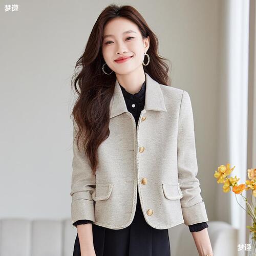 Short women's scented windcoat blazer spring and autumn new casual high-end style popular top autumn