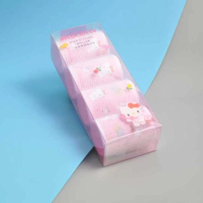 Hair styling rollers Hello Kitty Sanrio, 4-piece bangs volume rollers with cute character prints