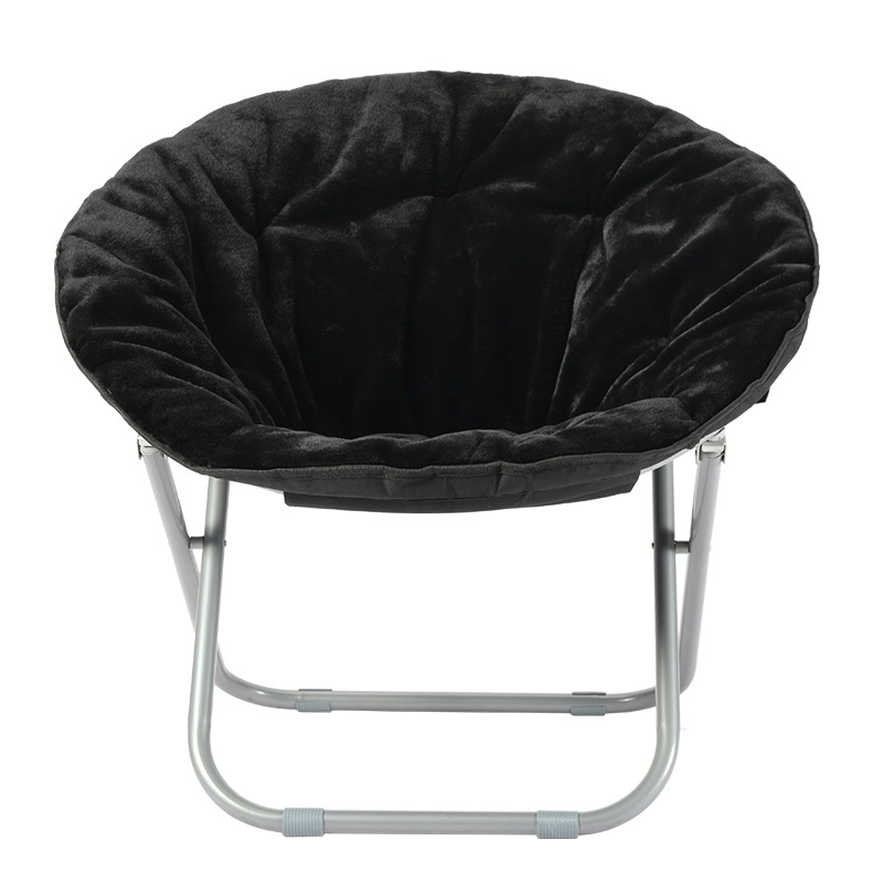 Daxuan silla perezosa de felpa corta transfronteriza al aire libre Sun Net Red Dormitorio de estudiantes Silla redonda Balcón Silla plegable para la luna