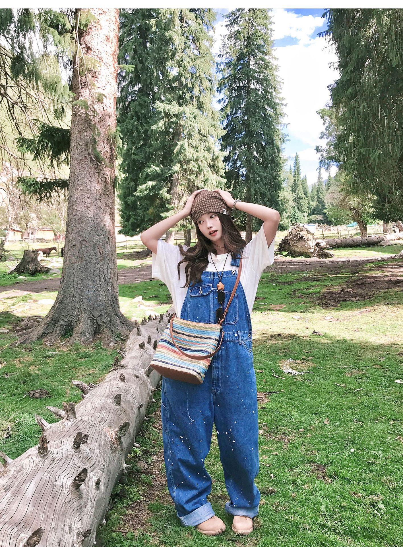 Vintage-Karomütze für Damen, dünn, für den Sommer, für großen Kopfumfang, elegant, vielseitig und lässig._voghion.com