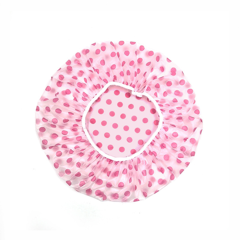 女性用の厚みのあるシャワーキャップ、防水入浴用、家庭用プリント大人用シャワーキャップ、油煙防止帽子、PEVA拡大シャワーキャップ|undefined