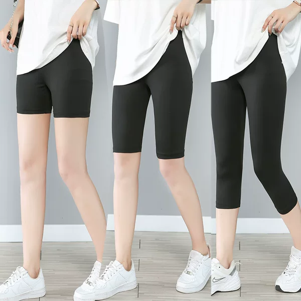 150kg Extra Large Size Summer High-Elastic Plus-Size Leggings for Fat Women, Available in 3/5/7/9 Length, Made of Milk Silk