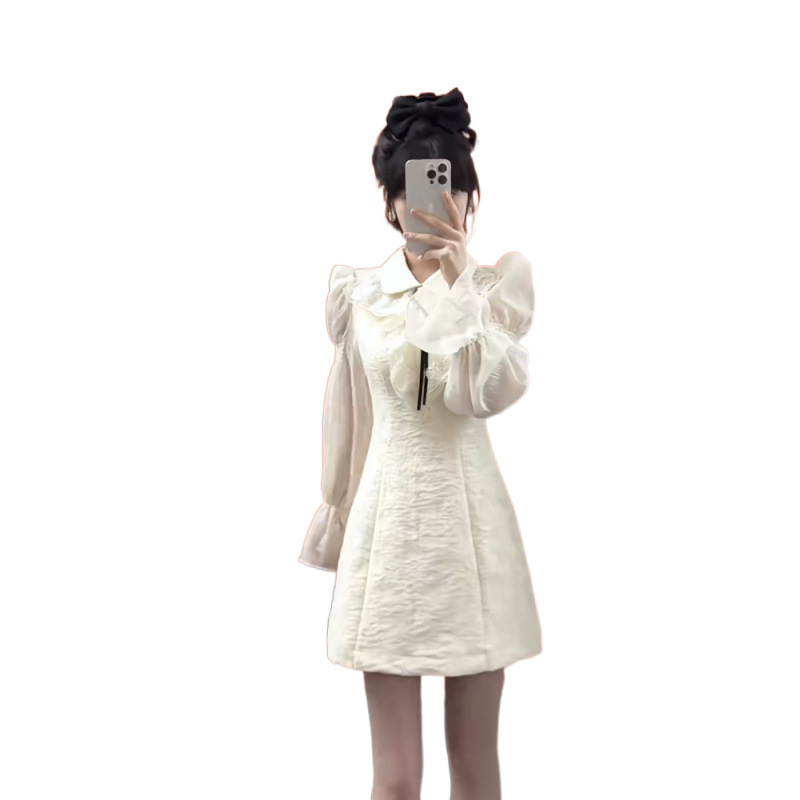 Cute autumn sophisticated elegant dress