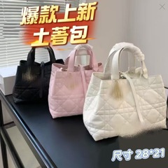 オリジナルレザー D's Toujours ハンドバッグ S M L ダイヤモンドトートバッグ 牛革トート 通勤バッグ