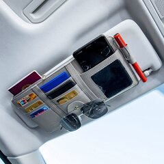 車のサンバイザー収納多機能車のメガネホルダー車の運転免許証バッグ請求書カードホルダー収納袋